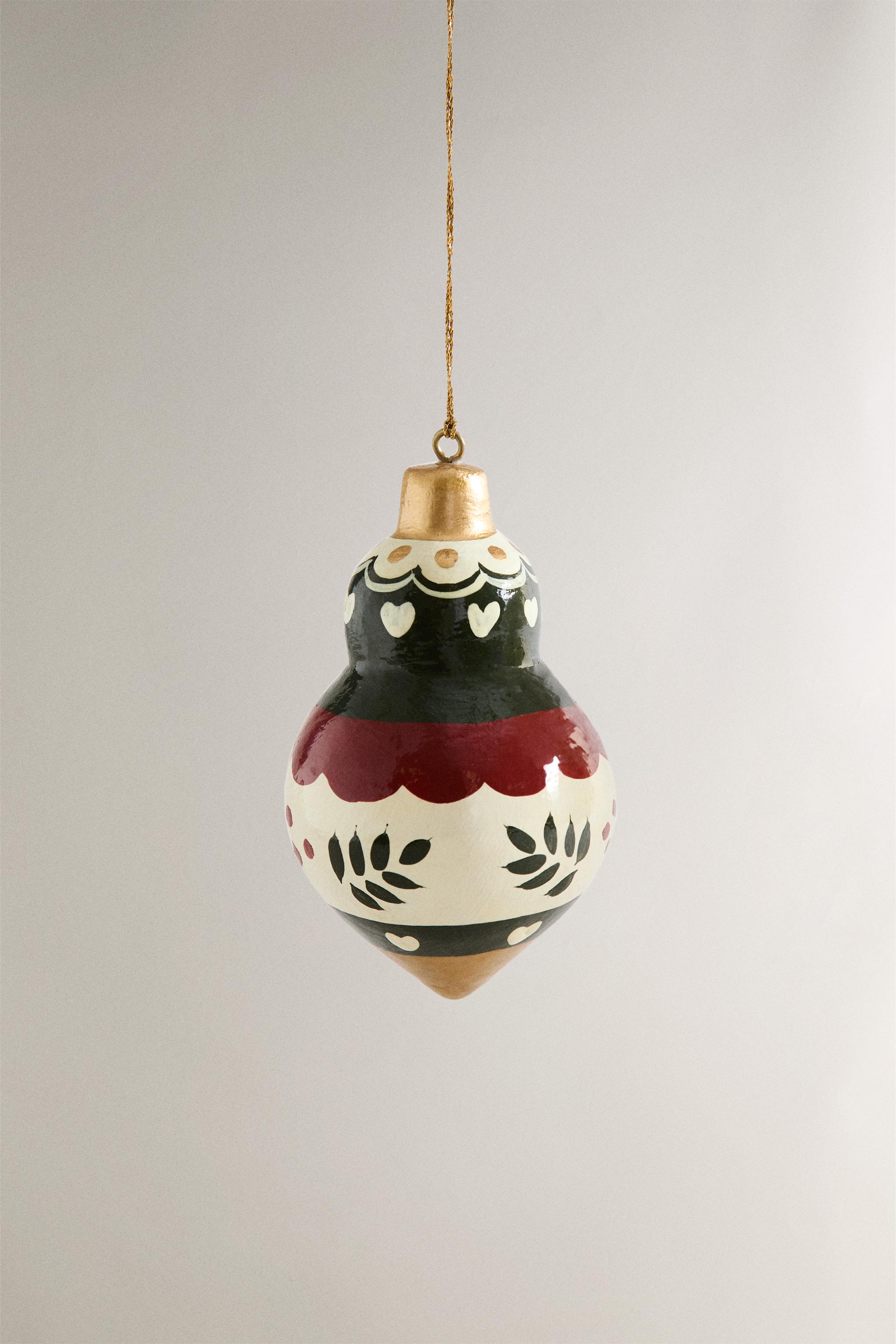 PAPIER-MÂCHÉ DROPLET CHRISTMAS TREE ORNAMENT